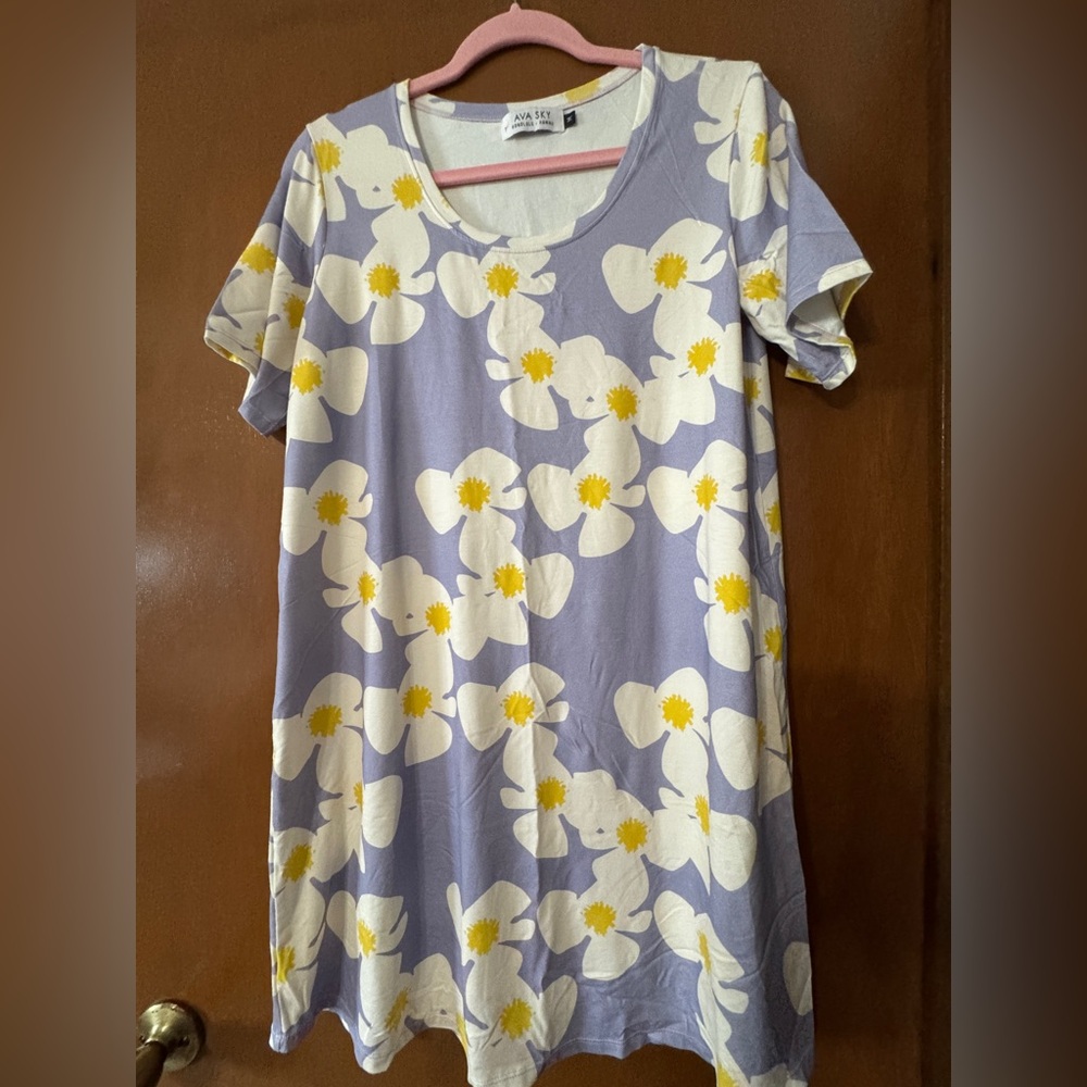 Ava Sky Purple Floral Dress